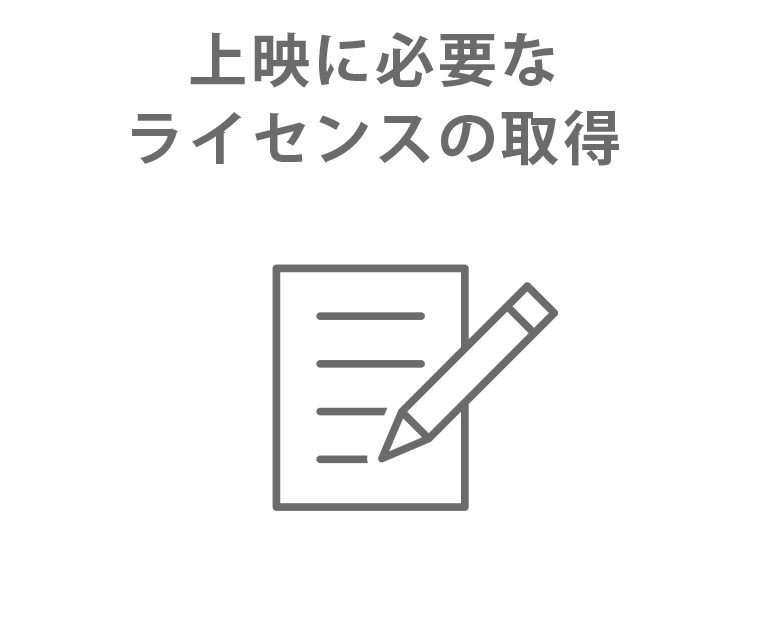 上映に必要なライセンスの取得